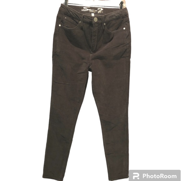 Seven7 Ultra High Rise Skinny Corduroy Pants Size 8 Gray - Picture 2 of 6